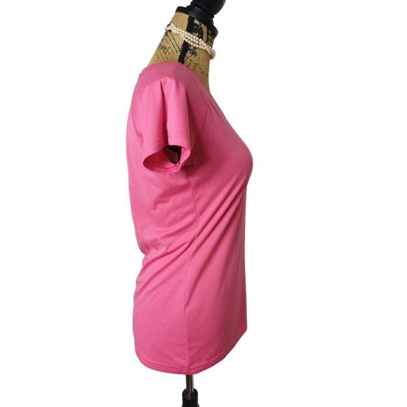 Under Armour Women's UA V-neck Teck Tee Pink Semi Fit Heatgear XS NWOT - Picture 6 of 7